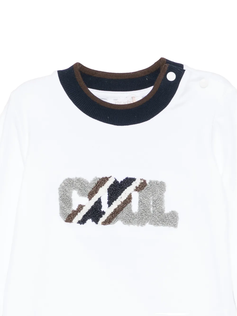 Patachou T-shirt met logopatch Wit