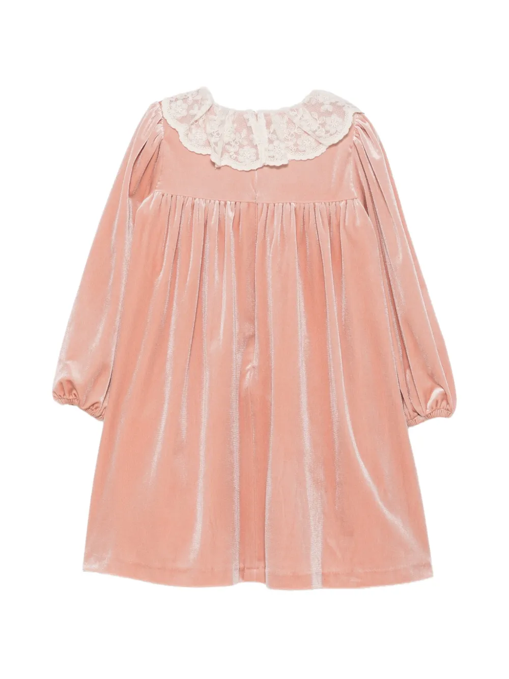 Patachou lace-collar bow-detail dress Roze