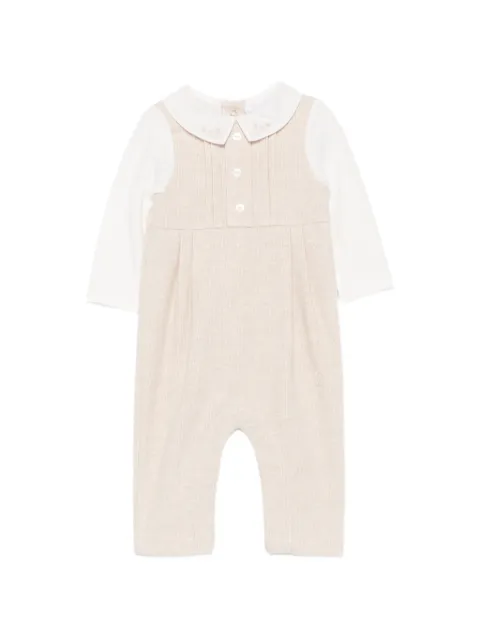 Patachou embroidered-collar romper