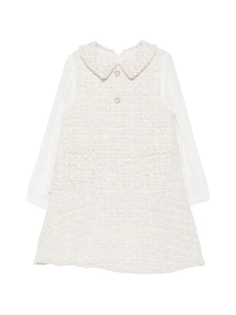 Patachou sequin-embellished tweed dress