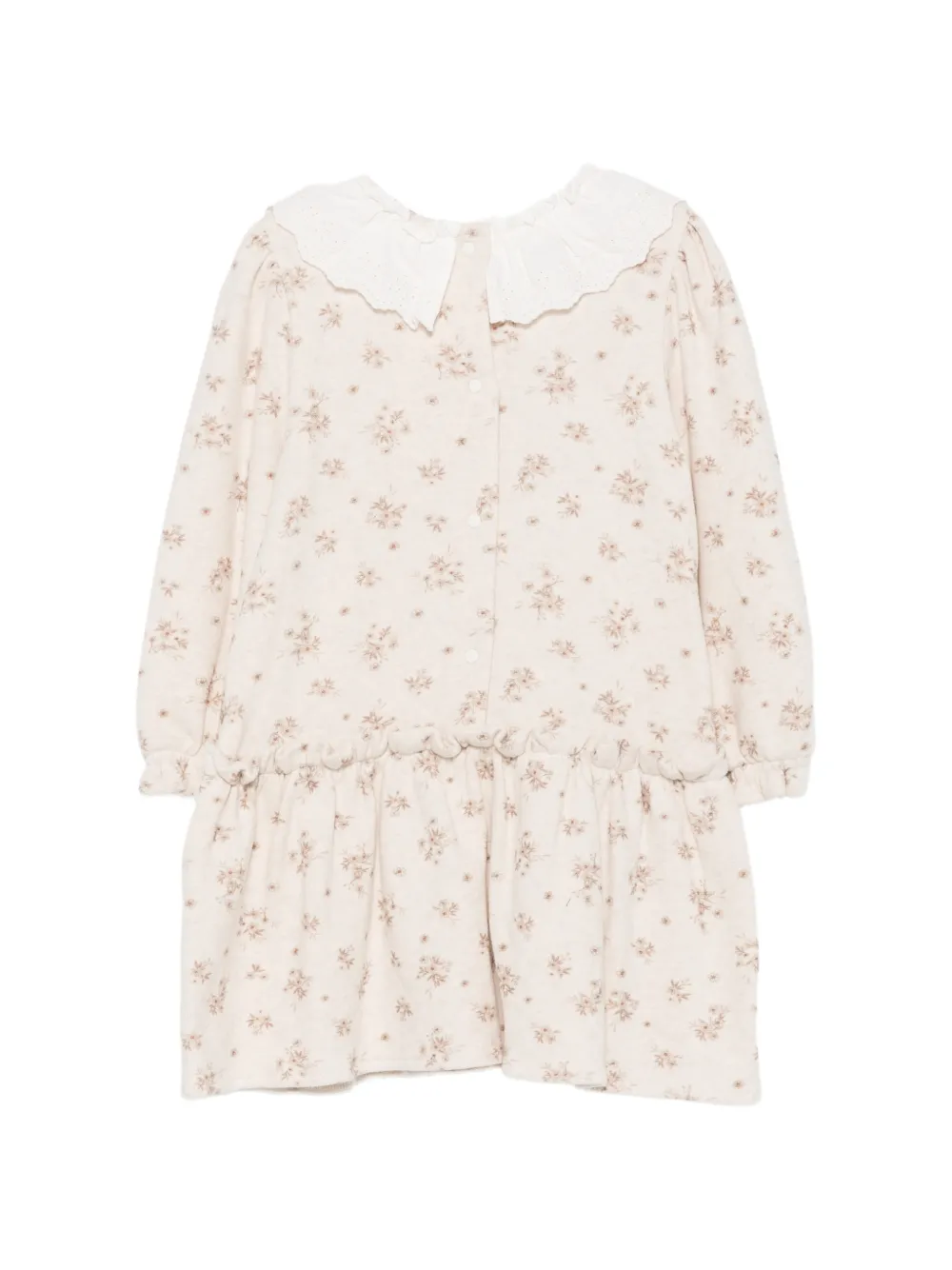 Patachou floral-print ruffled dress Beige