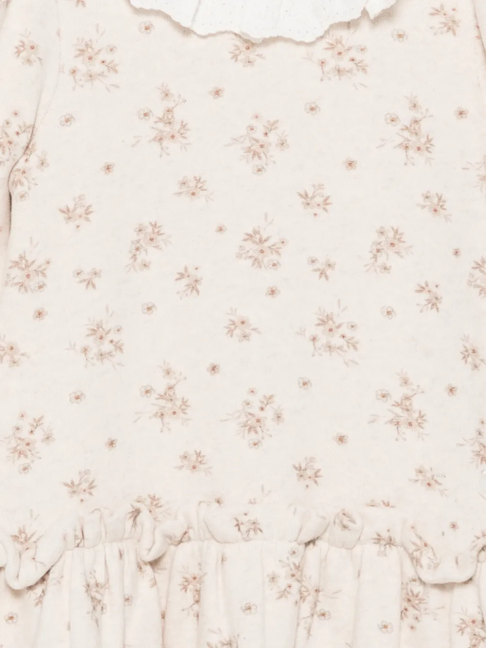 Patachou floral-print ruffled dress Beige