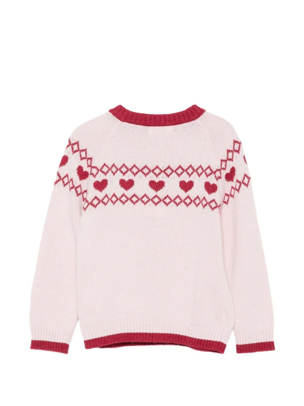 Patachou Trui met hart-intarsia Roze