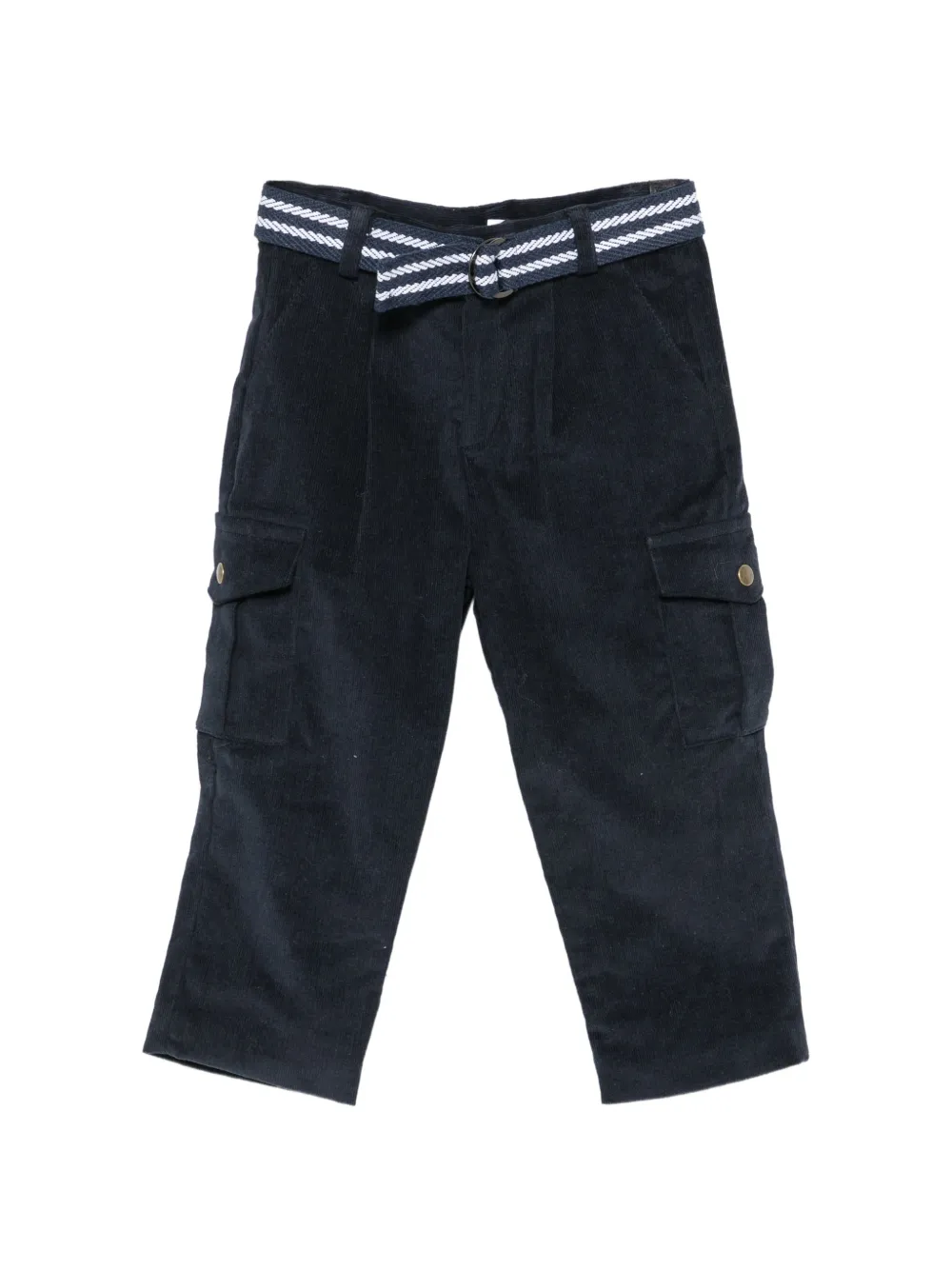 Patachou belted corduroy cargo pants - Bleu Patachou belted corduroy cargo pants - Bleu