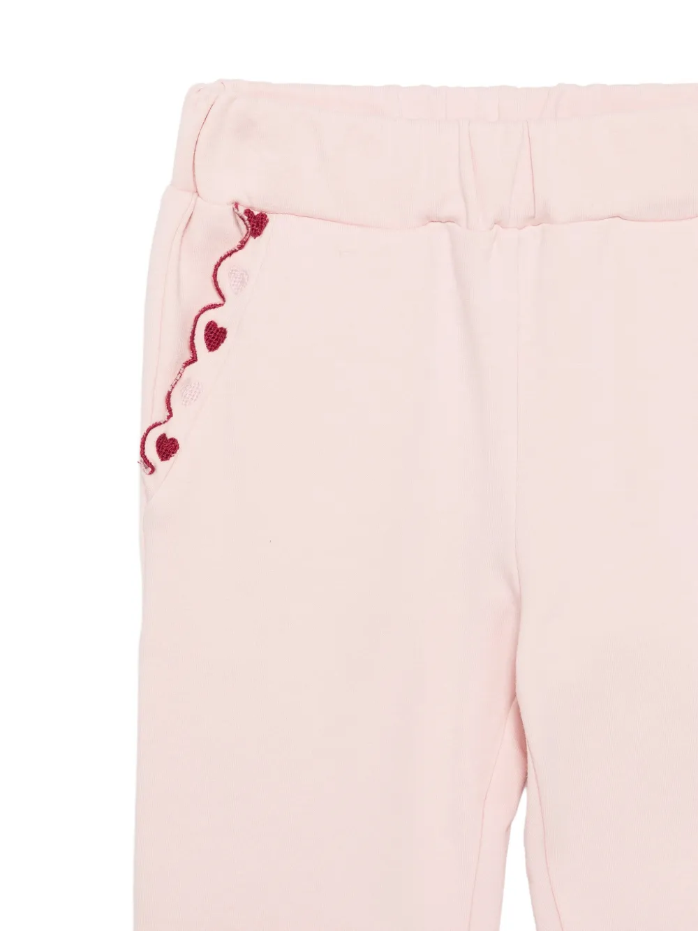Patachou scallop-collar heart-embroidered tracksuit Roze