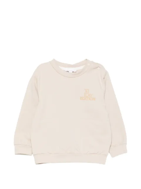 Patachou logo-print shoulder-button sweater