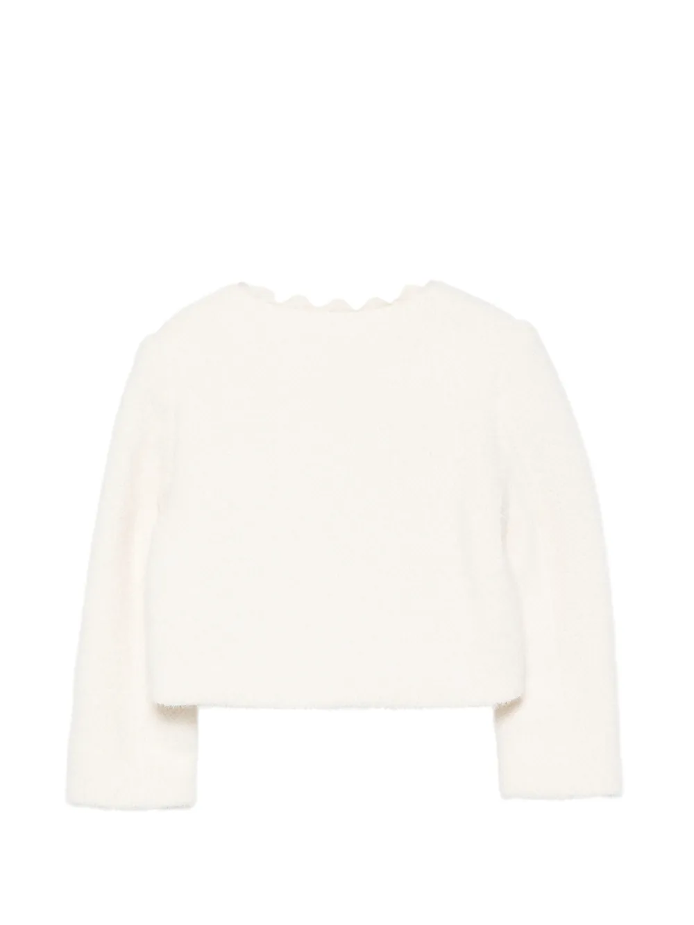 Patachou scalloped-trim bouclé jacket Beige