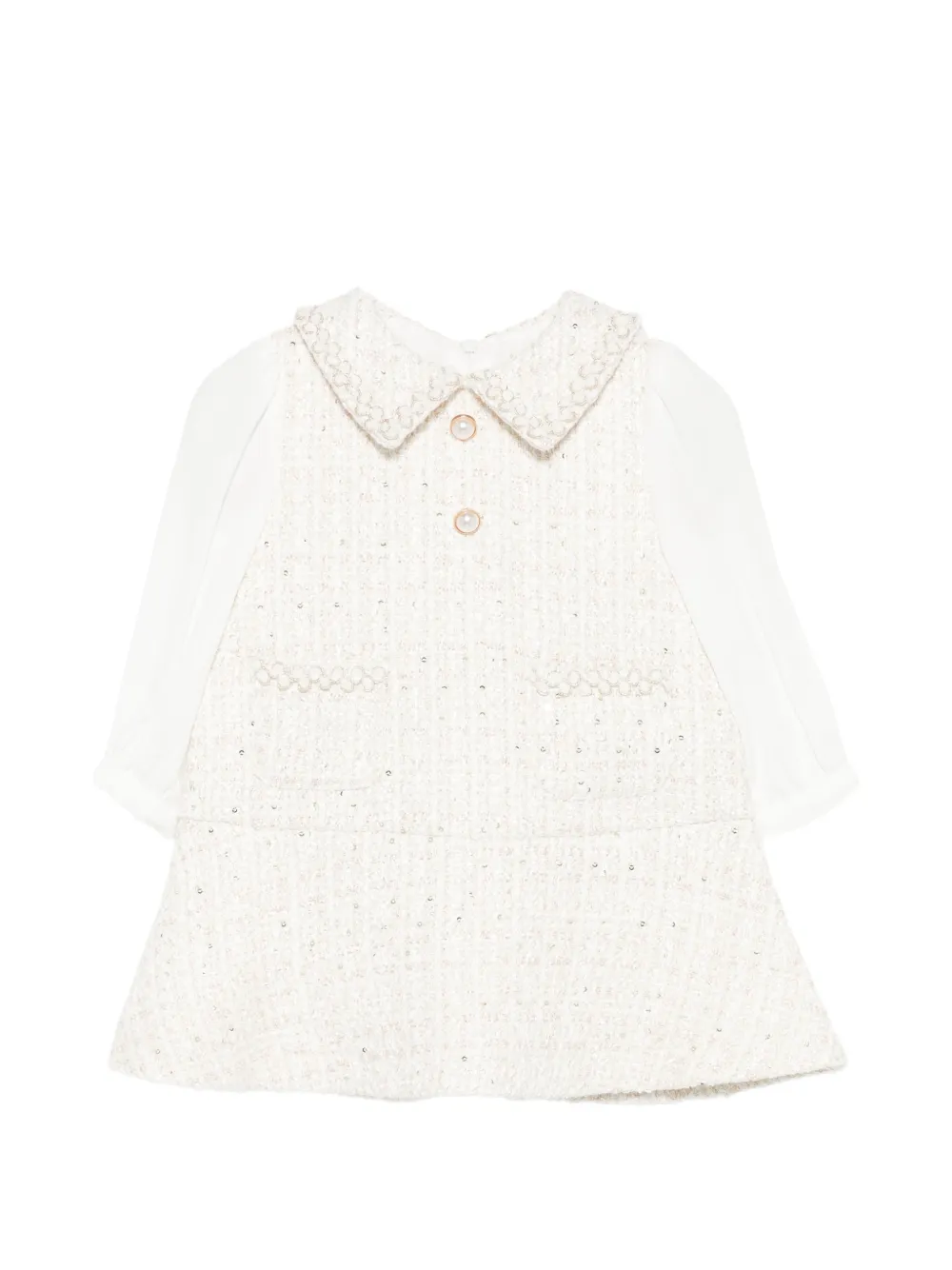 Patachou sparkle tweed dress - Toni neutri