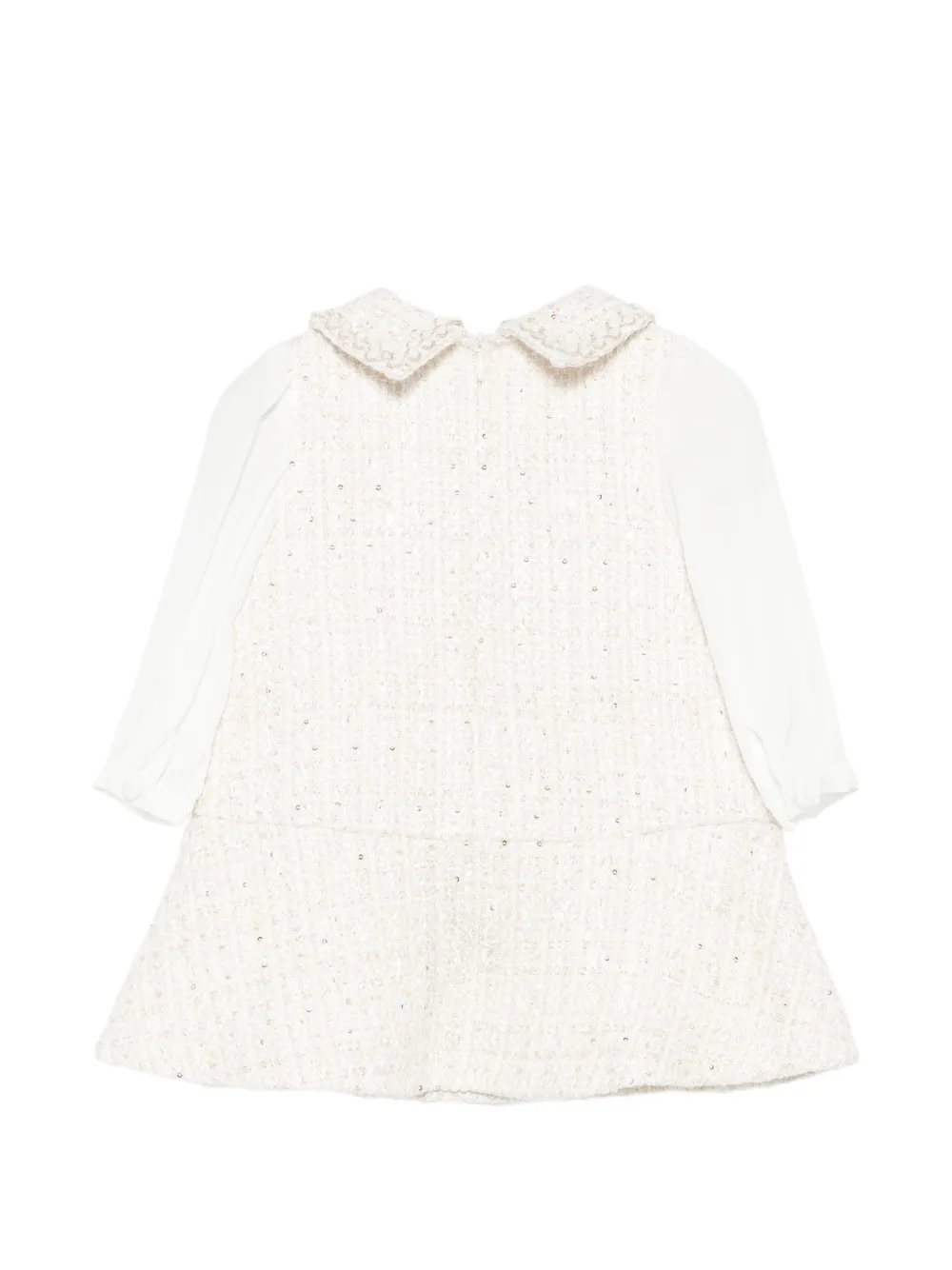 Patachou Tweed jurk met glitters Beige