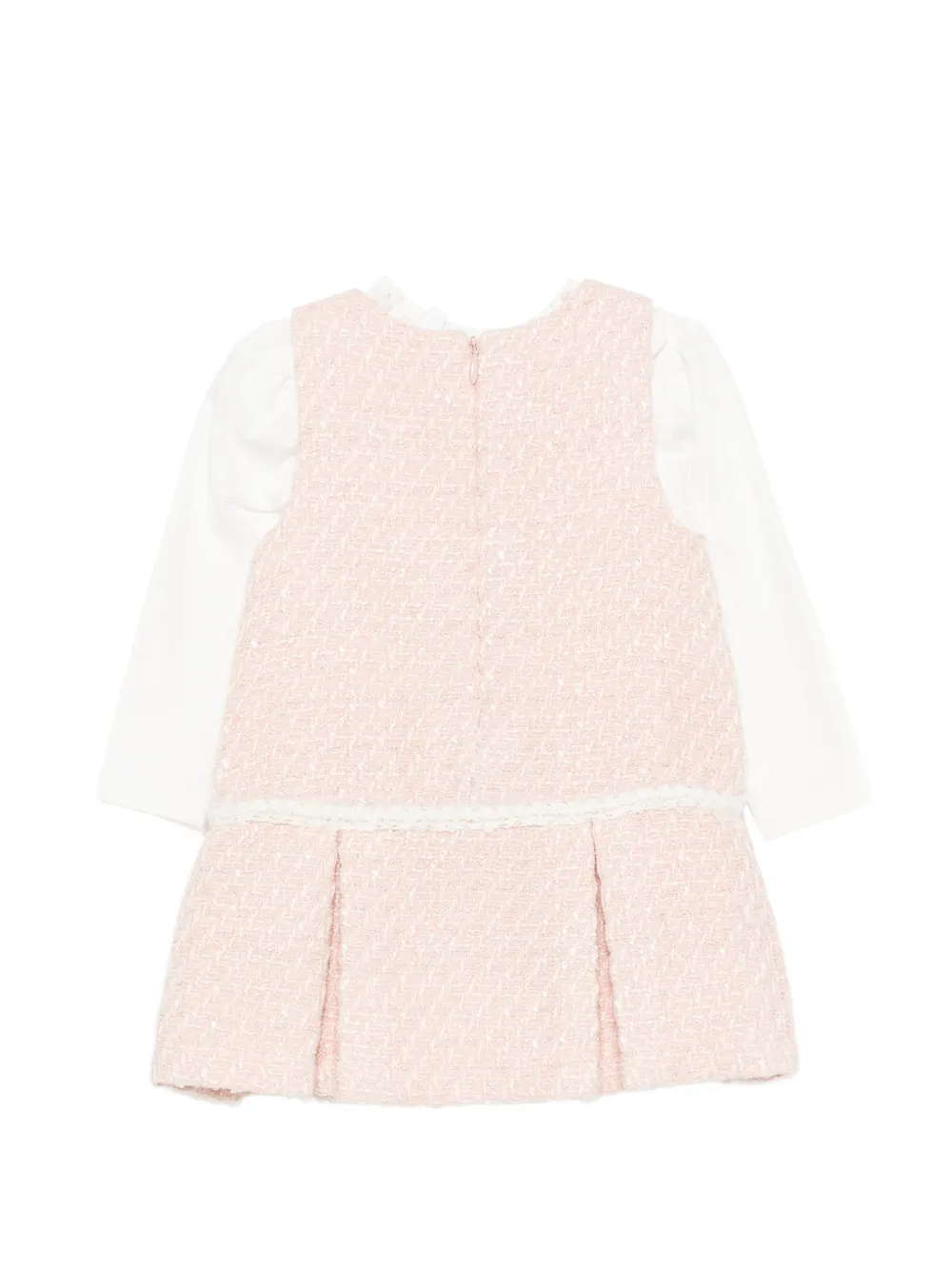 Patachou Tweed jurk met peplum Roze