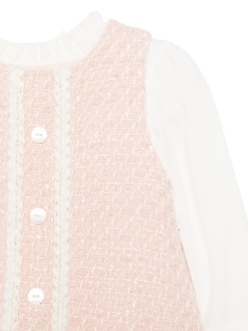 Patachou Tweed jurk met peplum Roze