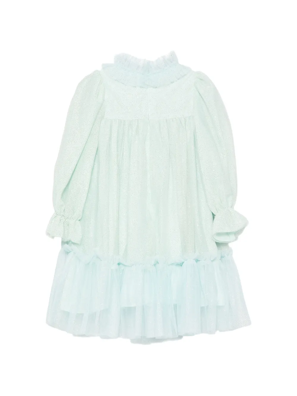 Patachou Jurk met ruches en glitters Groen