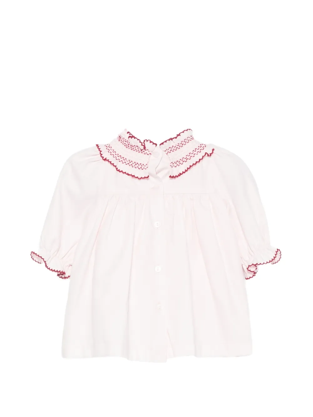Patachou Gesmockte jurk met ruches Roze