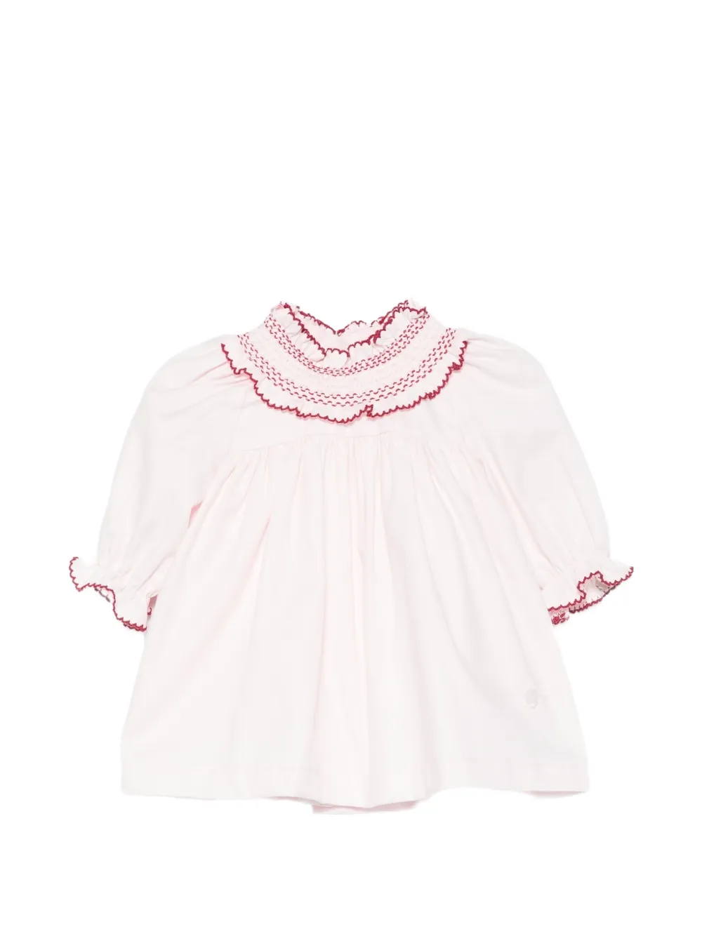 Patachou smocked ruffled dress - Rosa