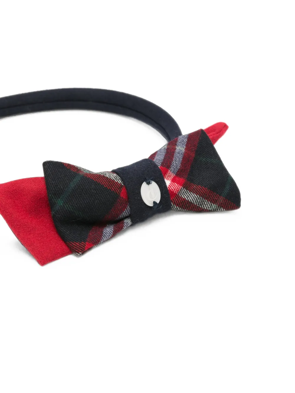 Patachou Haarband met strik en tartan-ruit Bruin