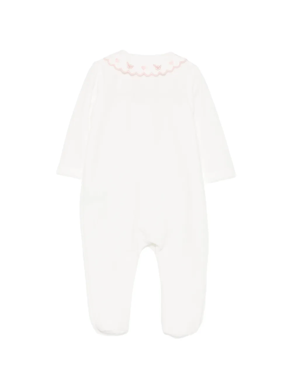 Patachou Pyjama met geborduurde kraag Wit