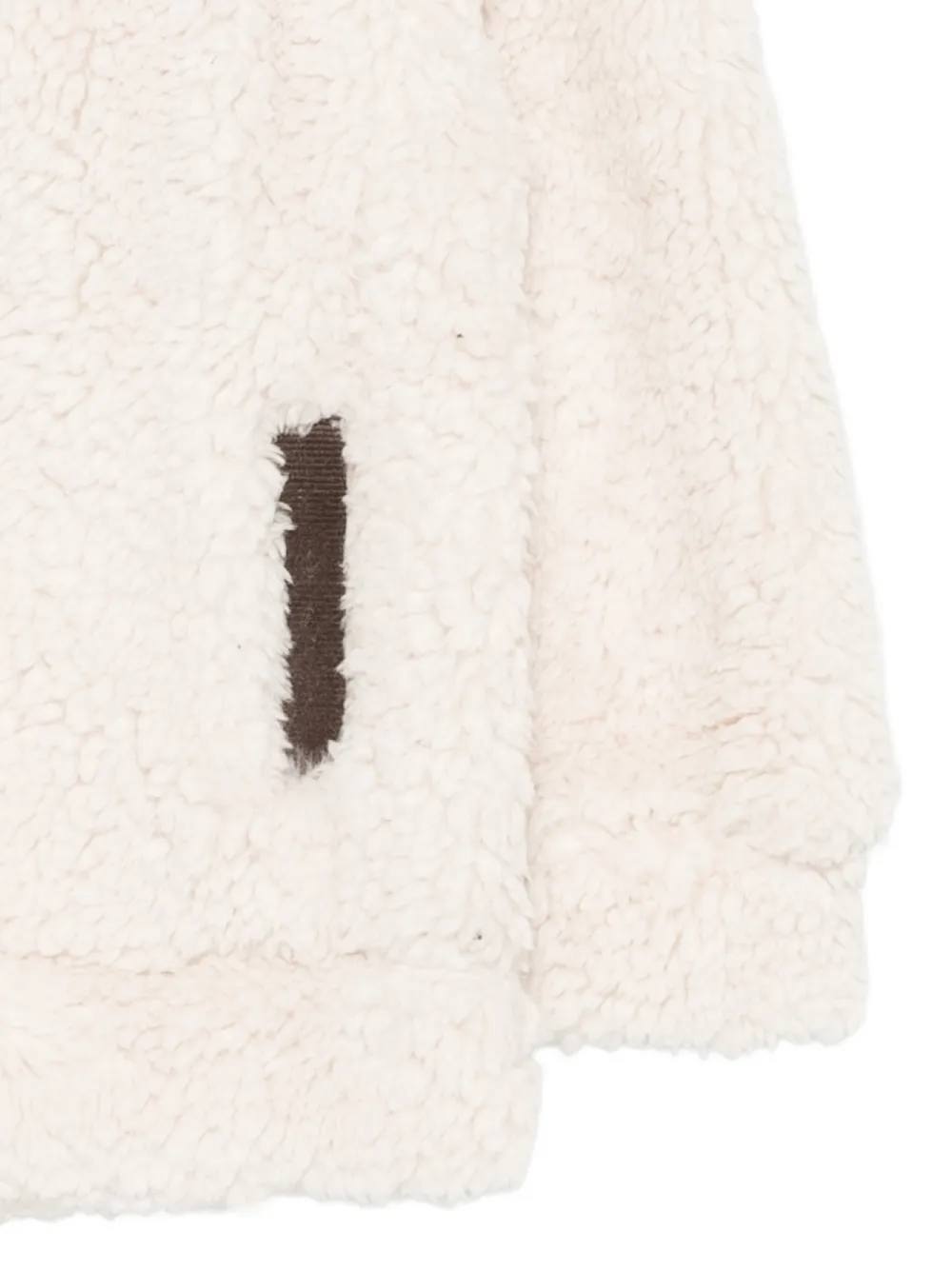 Patachou fleece quarter-zip sweatshirt Beige