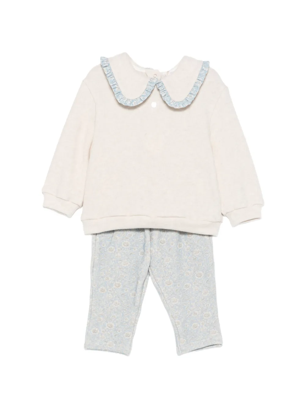 Patachou floral-print ruffled tracksuit - Toni neutri