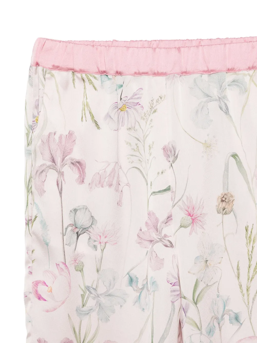 Patachou floral-print feather-trim pajamas Roze