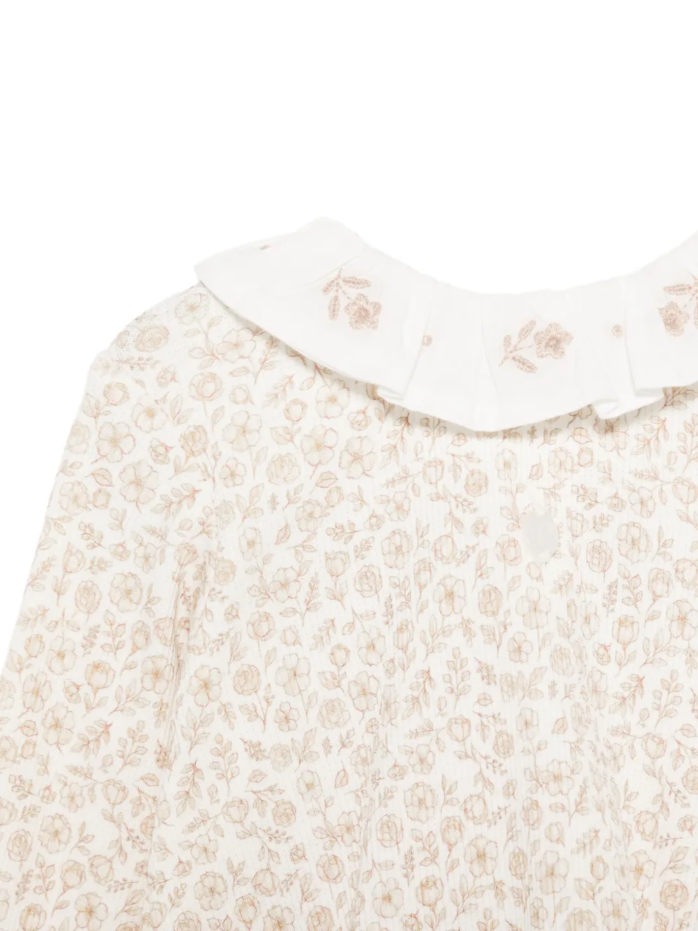Patachou floral-print trouser set Beige