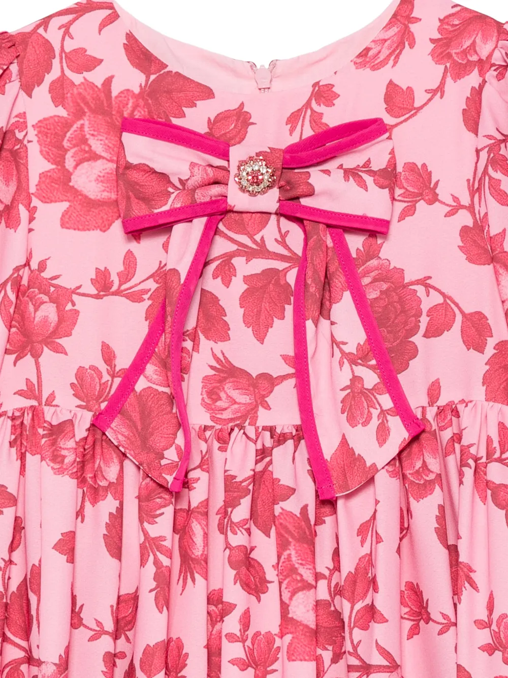 Patachou Jurk met bloemenprint en strikdetail Roze