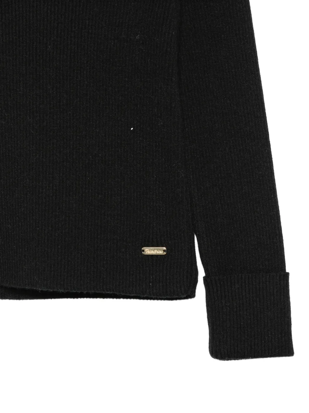 Patachou Sweater met logoplakkaat Zwart