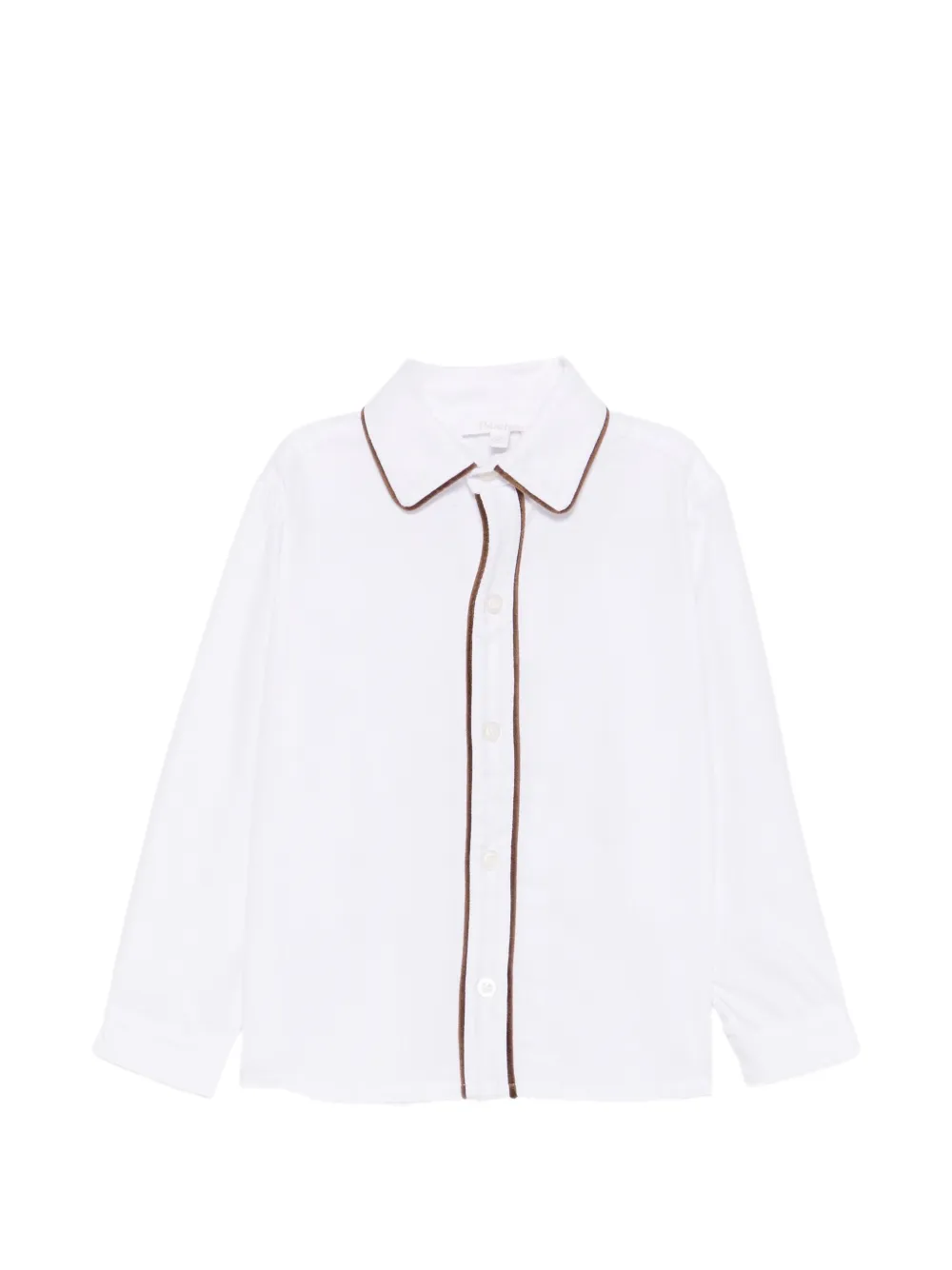 Patachou chemise à finitions passepoilées - Blanc
