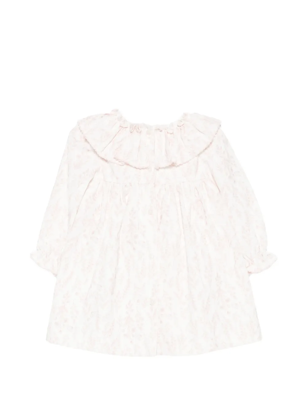 Patachou Jurk met bloemenprint en ruches Beige