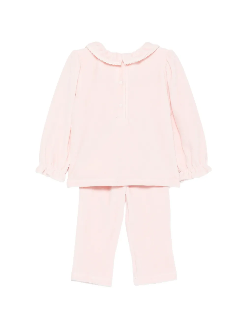 Patachou ruffled bow-detail tracksuit set Roze