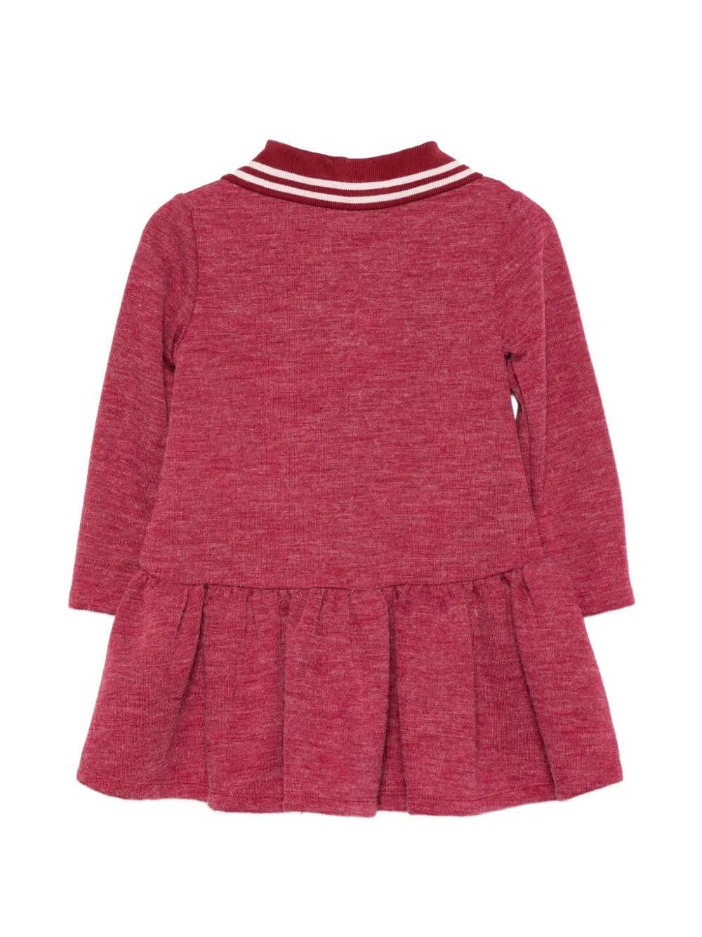 Patachou Jurk met hartvormige knoop en gestreepte afwerking Rood
