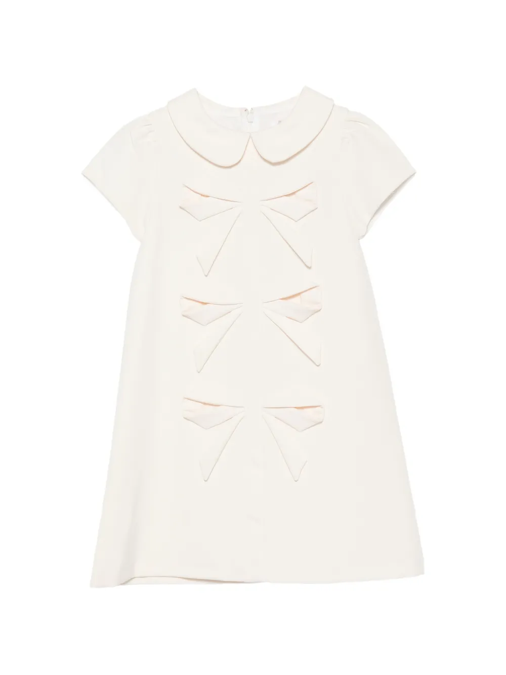 Patachou bow-embellished Peter Pan collar dress - Toni neutri