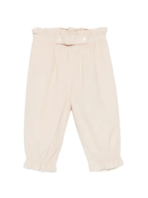 Patachou ruffled-trim corduroy trousers