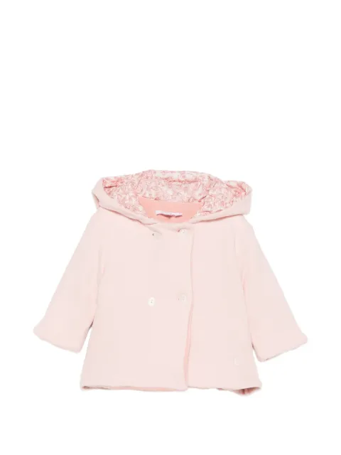 Patachou double-breasted hooded jacket