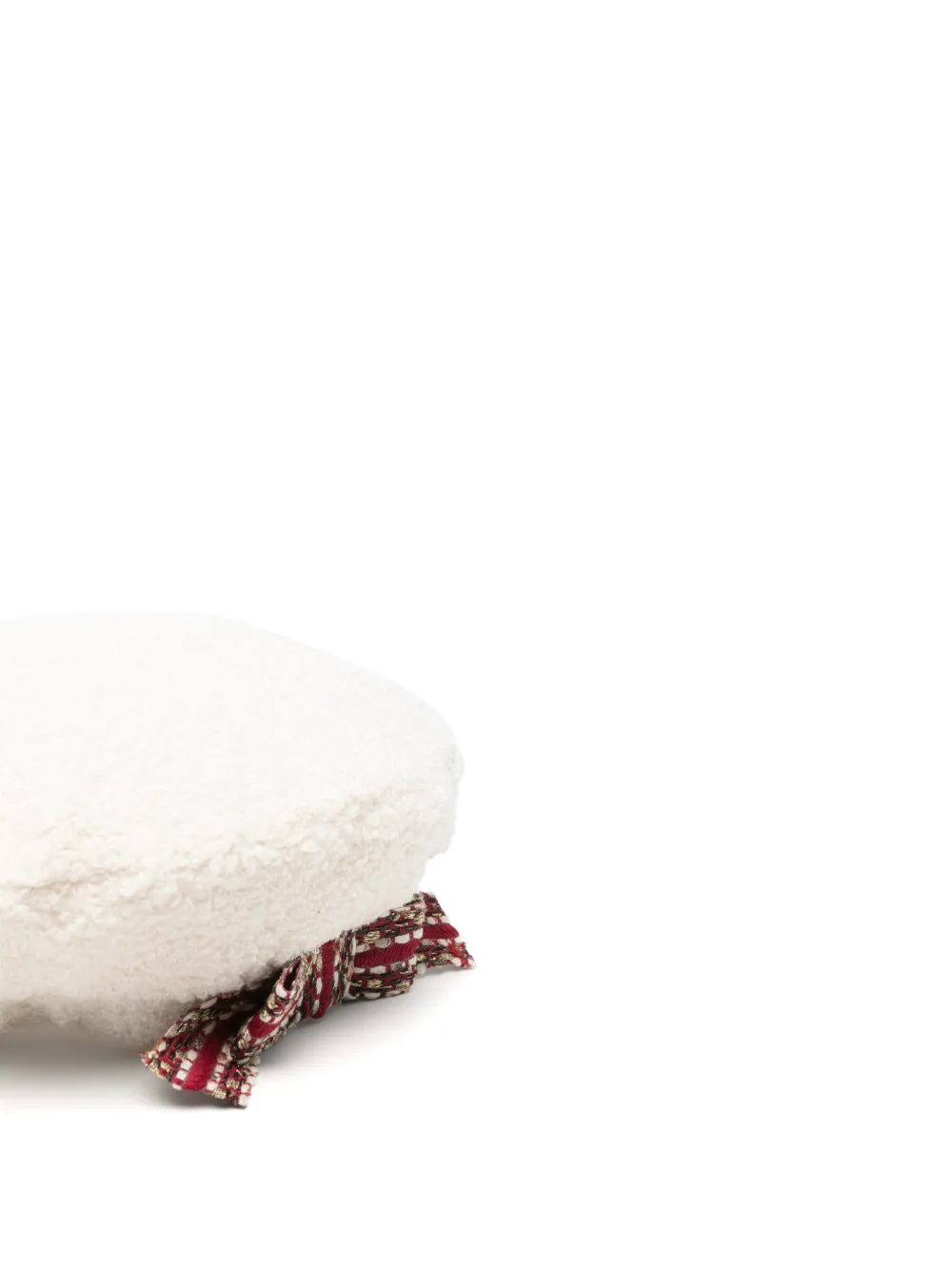 Patachou Bouclé baret met strik-detail Wit