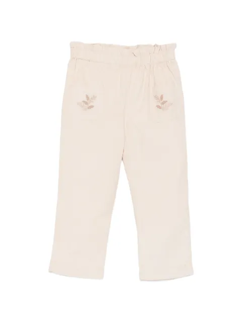 Patachou embroidered corduroy trousers