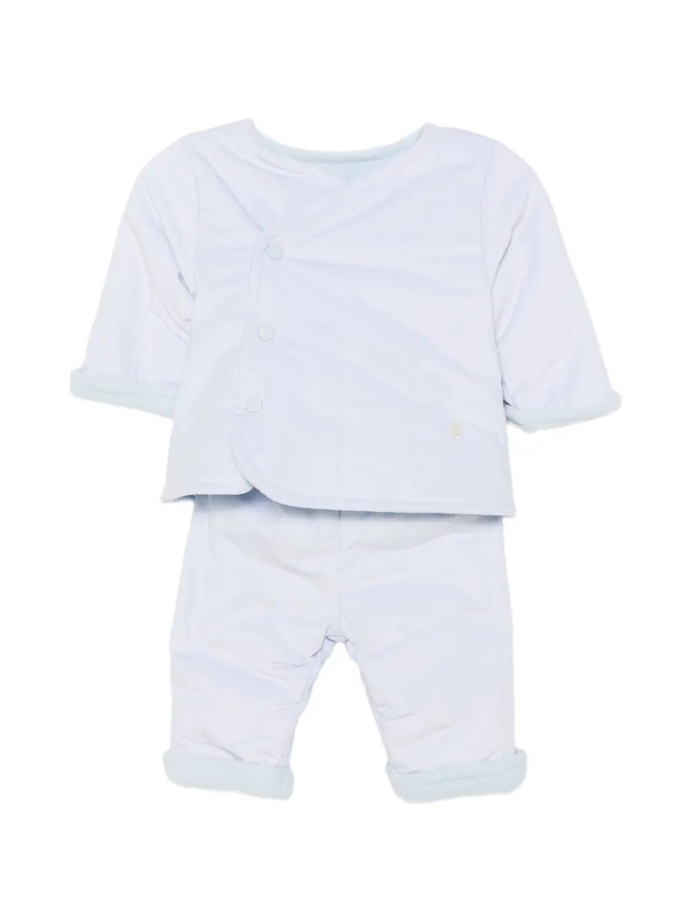 Patachou corduroy-texture trouser set - Blu