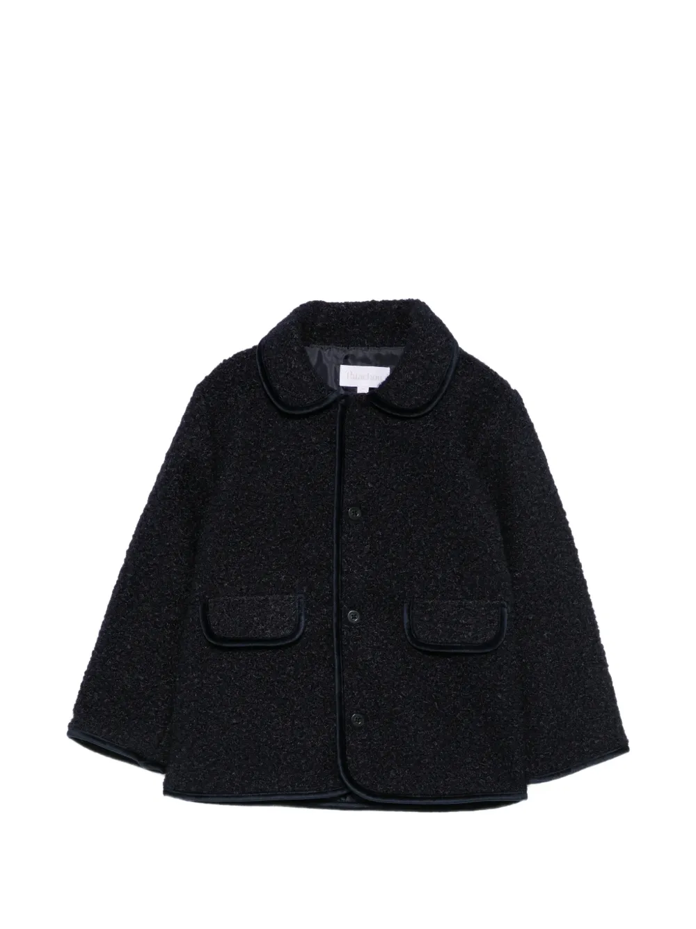 Patachou veste à col claudine en tweed - Noir Patachou veste à col claudine en tweed - Noir
