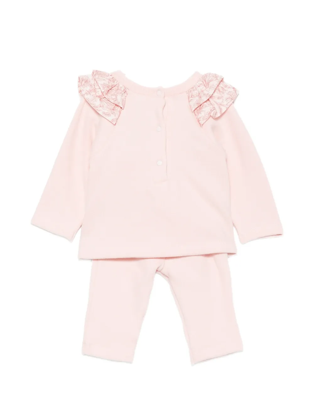 Patachou ruffled heart-motif tracksuit set Roze