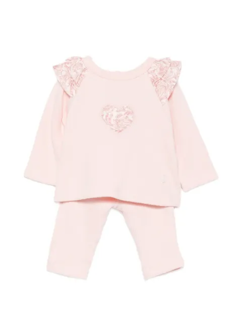 Patachou ruffled heart-motif tracksuit set