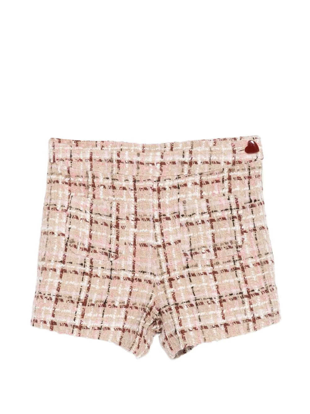 Patachou tweed heart-motif shorts - Rouge Patachou tweed heart-motif shorts - Rouge