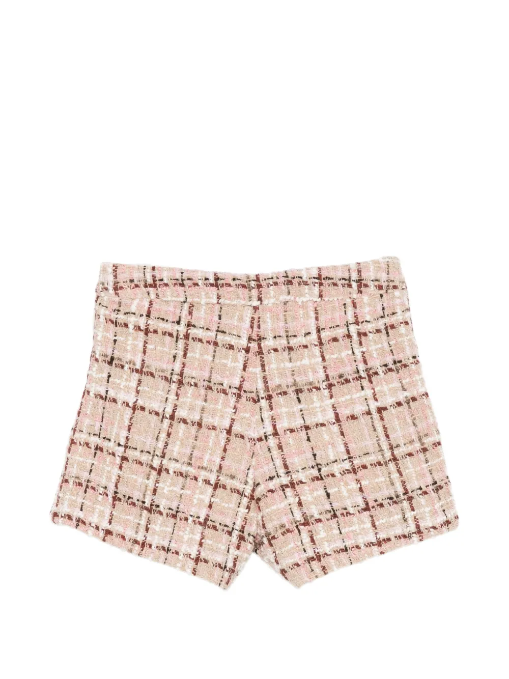 Patachou tweed heart-motif shorts Rood