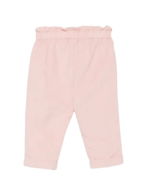 Patachou floral-embroidered corduroy trousers