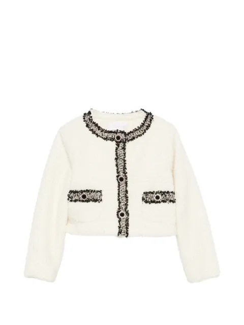 Patachou bouclé frayed jacket