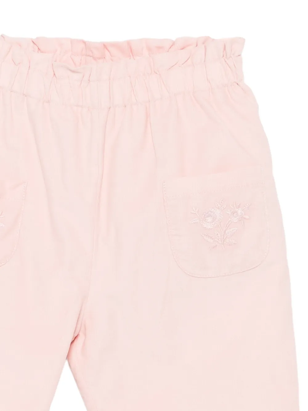 Patachou embroidered paperbag-waist trousers Roze
