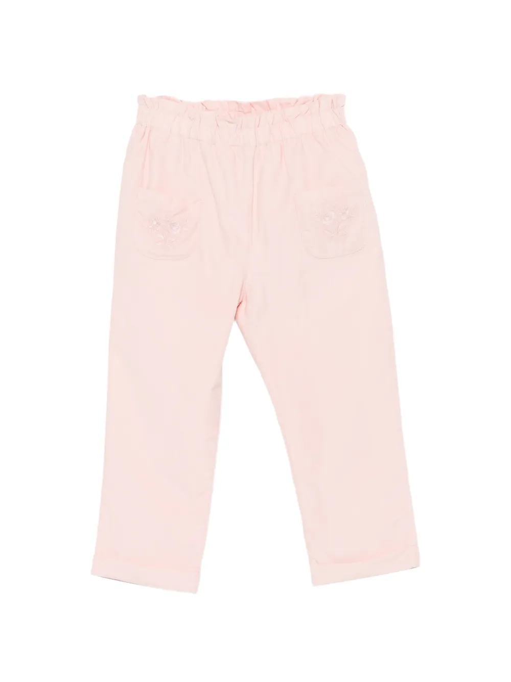 Patachou embroidered paperbag-waist trousers - Rose Patachou embroidered paperbag-waist trousers - Rose