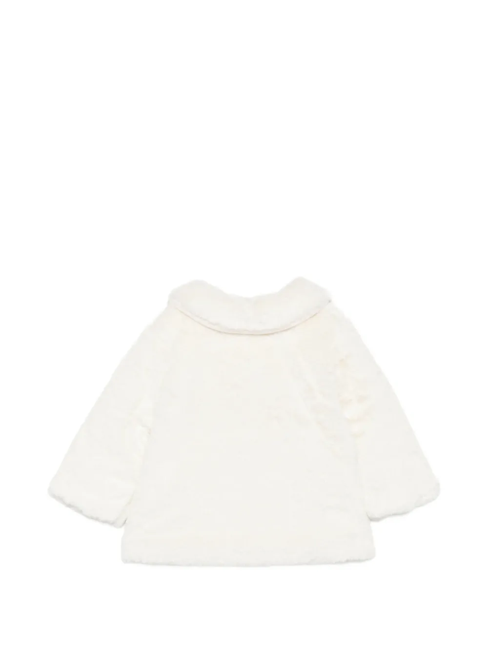 Patachou faux-fur Peter Pan collar jacket Wit