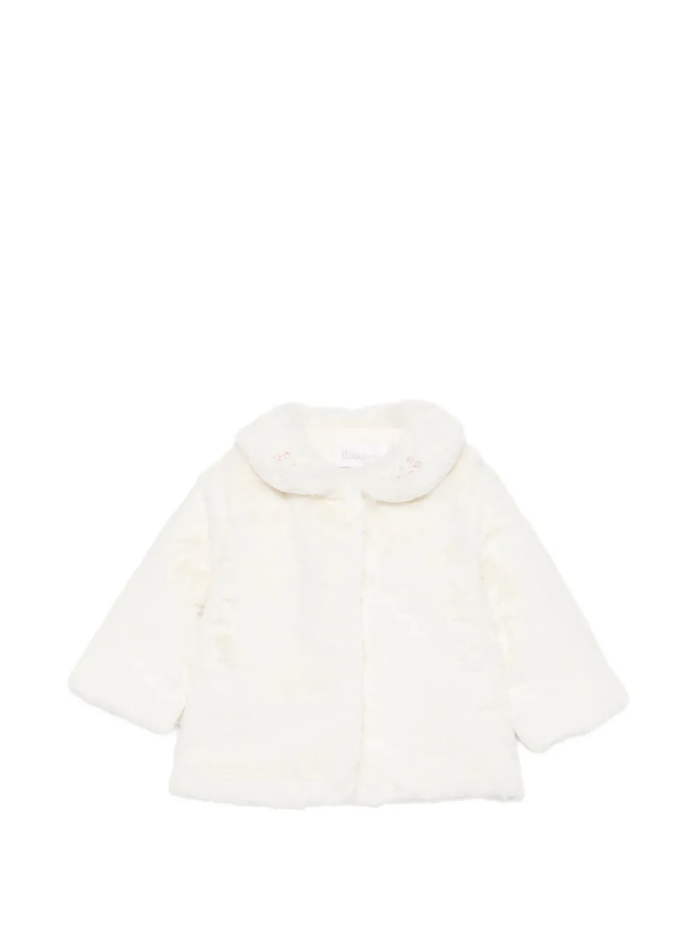 Patachou faux-fur Peter Pan collar jacket - Blanc Patachou faux-fur Peter Pan collar jacket - Blanc
