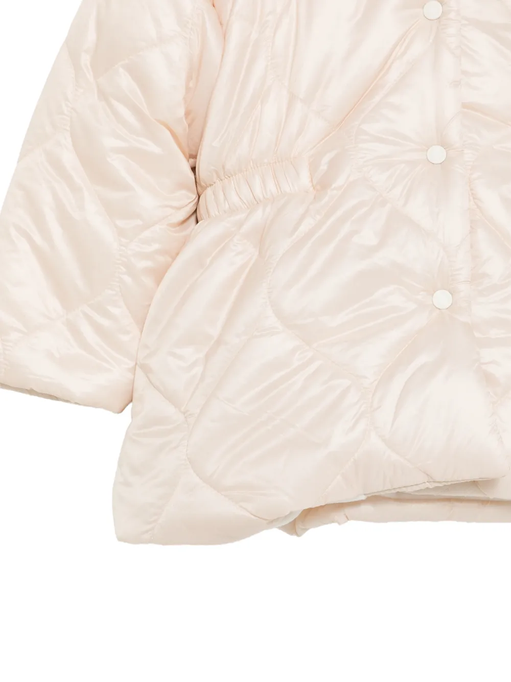 Patachou quilted hooded coat Beige