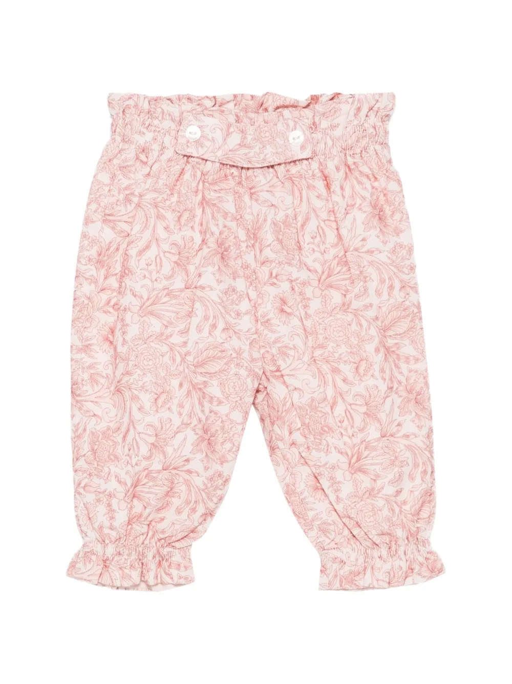 Patachou floral-print ruffled trousers Roze