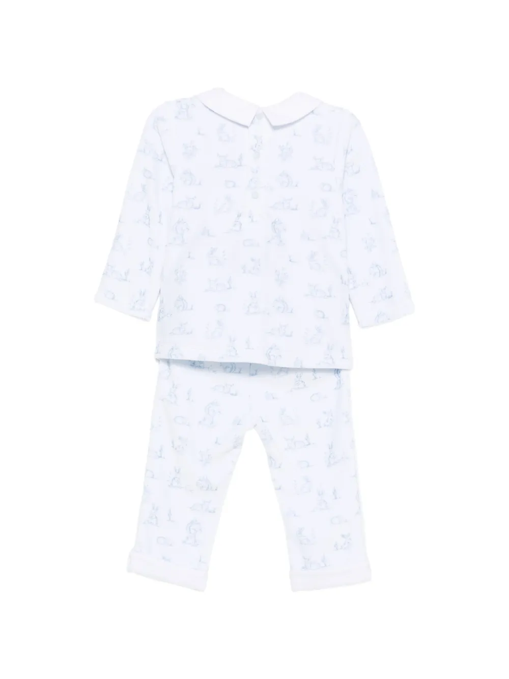 Patachou graphic-print peter pan collar tracksuit set Wit